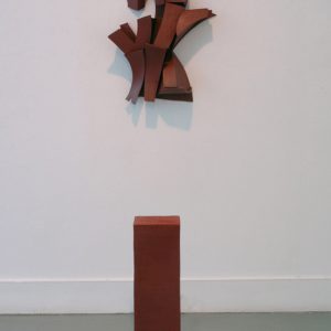 <strong>Installation View of Bruce Cochrane Teapot, 2010</strong><br/>
31 X 7 X 7"<br/>
FIRED EARTHENWARE