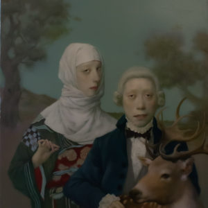 Deer Ghost, 30x24", Oil on Canvas