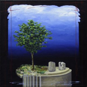 b's column - 2008 - 12.5 x 12.5 - Acrylic Canvas - One Of A Kind