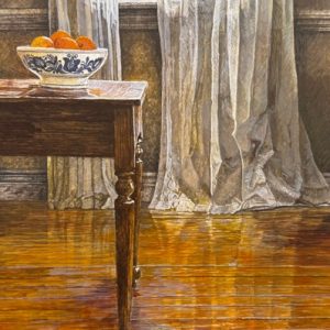 <strong>Summer Pasture</strong>, 2023<br>11.5" x 23.5"<br>Egg Tempera on True Gesso Panel