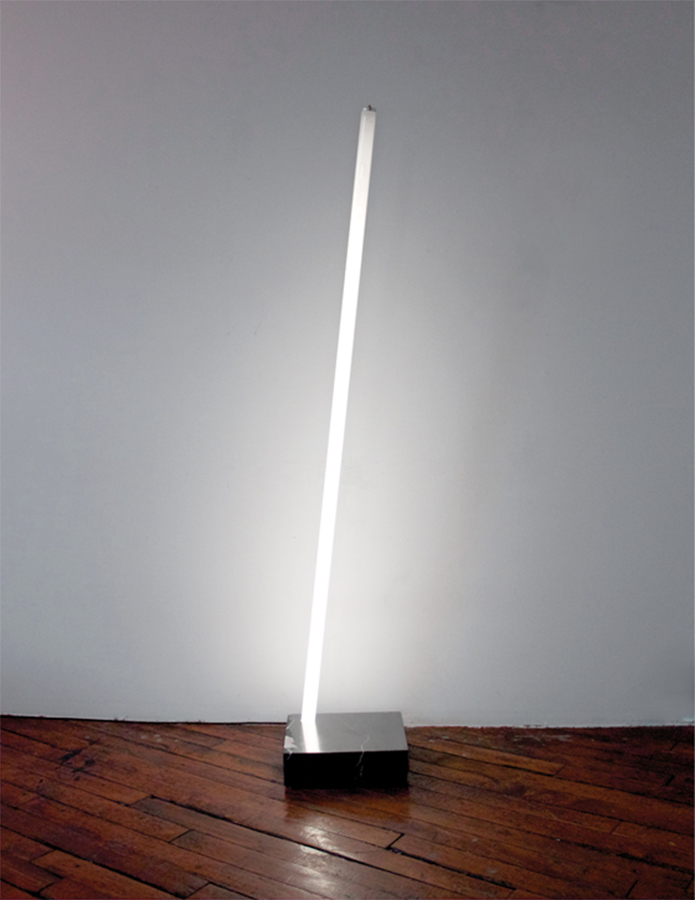 <strong>Black Marble with Fluorescent Tube (2013)</strong><br/>
70 X 14 X 10”<br/>
EDITION OF 10
