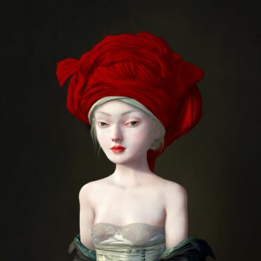 Ray Caesar Girl in a Red Chaperone