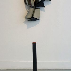 <strong>Installation View of Armour, 2010</strong><br/>
31 X 3 X 3"<br/>
GLAZED EARTHENWARE