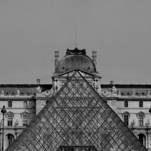 <strong>Paris Louvre Pyramid</strong>, 2010<br>14.7 x 22”<br>Platnium & Palladium