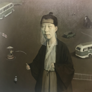 Ming Scholar, 24 x 24”, Oil on Canvas