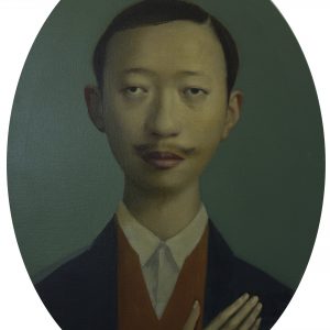 Wang Ang With Moustache, 16 x 12" Oil on Canvas