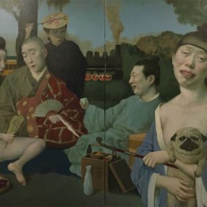 Picnic, 2021, 48" x 30" each panel, Diptych, Oil On Canvas