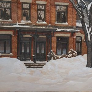 <strong>A Drift</strong>, 2022<br>12" x 29"<br>Egg Tempera on True Gesso Birch Panel