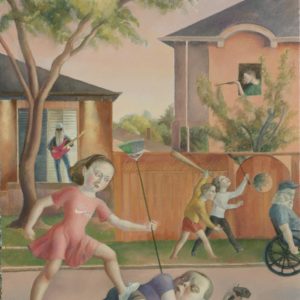 Thou Shalt Love Thy Neighbors, 2022, 6" x 6", Oil on Canvas